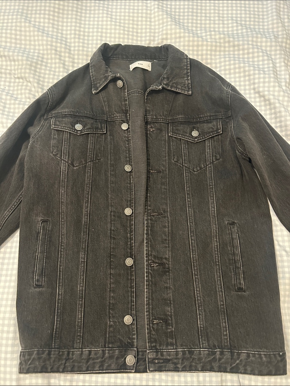 Women’s Black Denim Trucker Jacket - wash is darker in person